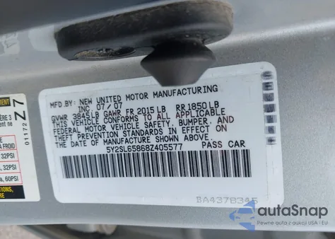 2008 Pontiac Vibe из США, поврежденный, VIN 5Y2SL65868Z405577